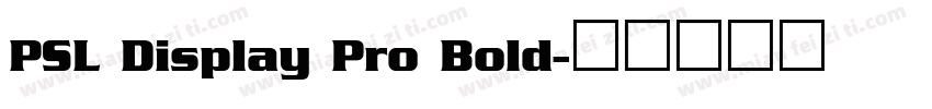 PSL Display Pro Bold字体转换